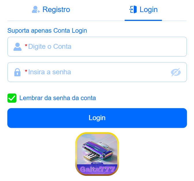 Login seguro na gaita777.com